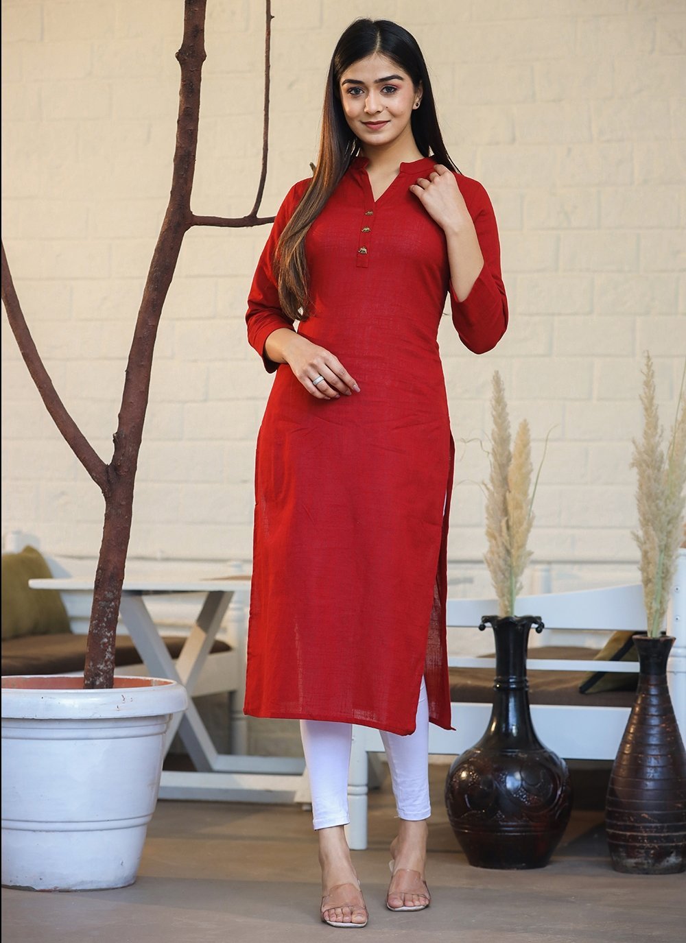 red kurti