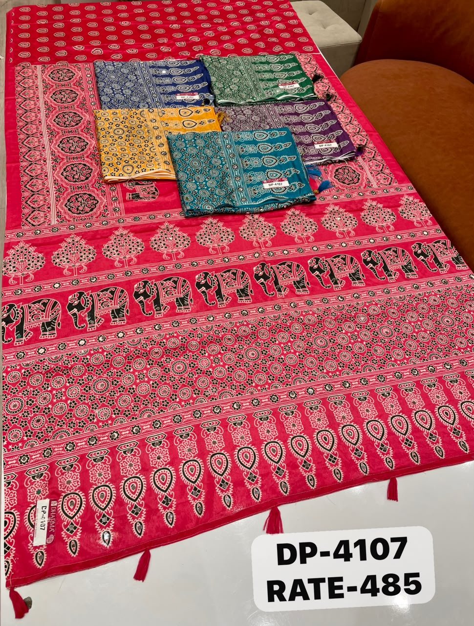 Premium Jaipuri Printed Cotton Saree